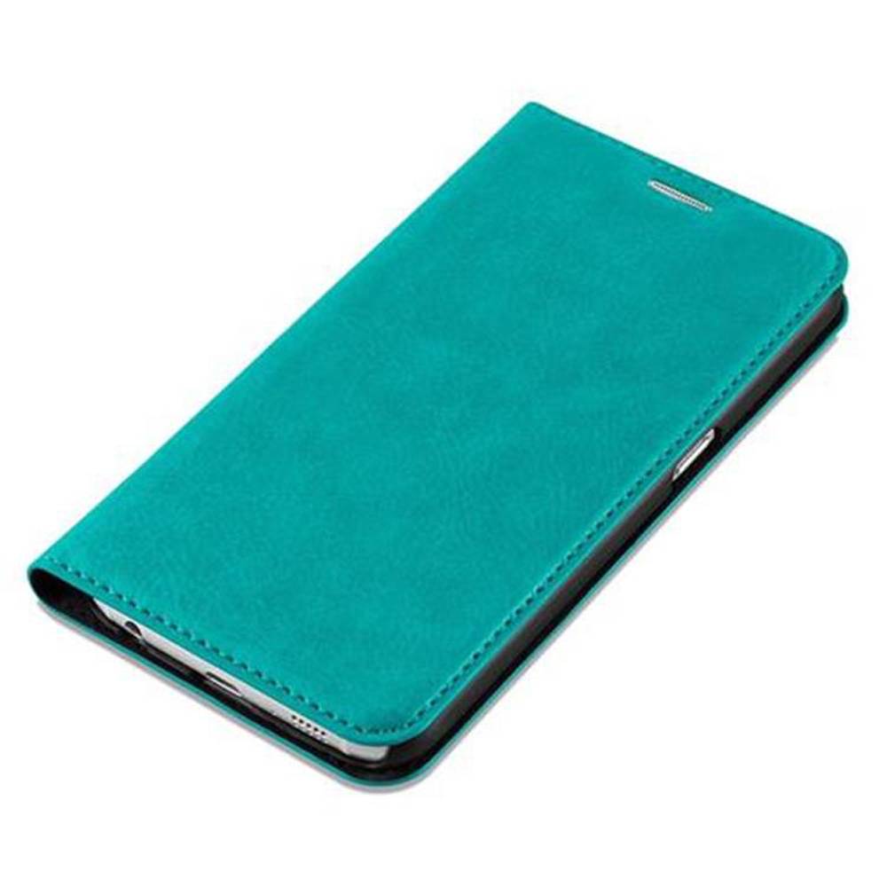 Cadorabo Hülle für Samsung Galaxy S6 Schutz Hülle in Türkis Handyhülle Etui Case Cover Magnetverschluss