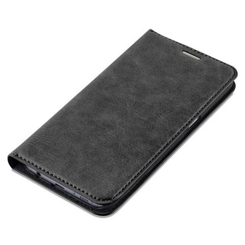 Cadorabo Hülle für Samsung Galaxy S7 Schutz Hülle in Schwarz Handyhülle Etui Case Cover Magnetverschluss
