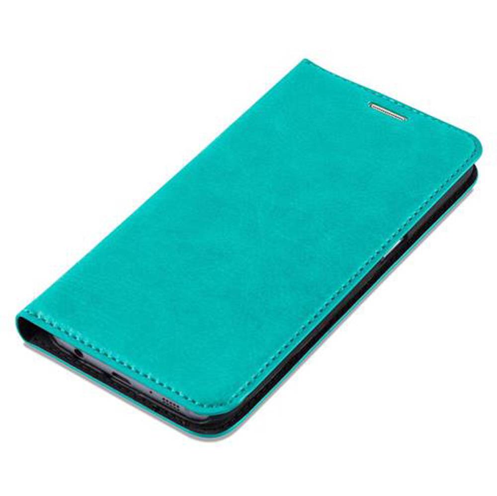 Cadorabo Hülle für Samsung Galaxy S7 Schutz Hülle in Türkis Handyhülle Etui Case Cover Magnetverschluss