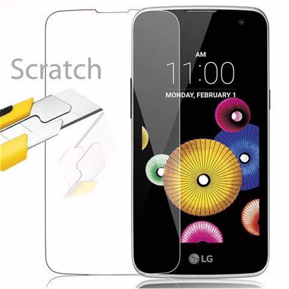 Cadorabo Panzer Folie für LG K4 2016 Schutzfolie in Transparent Gehärtetes Tempered Display-Schutzglas