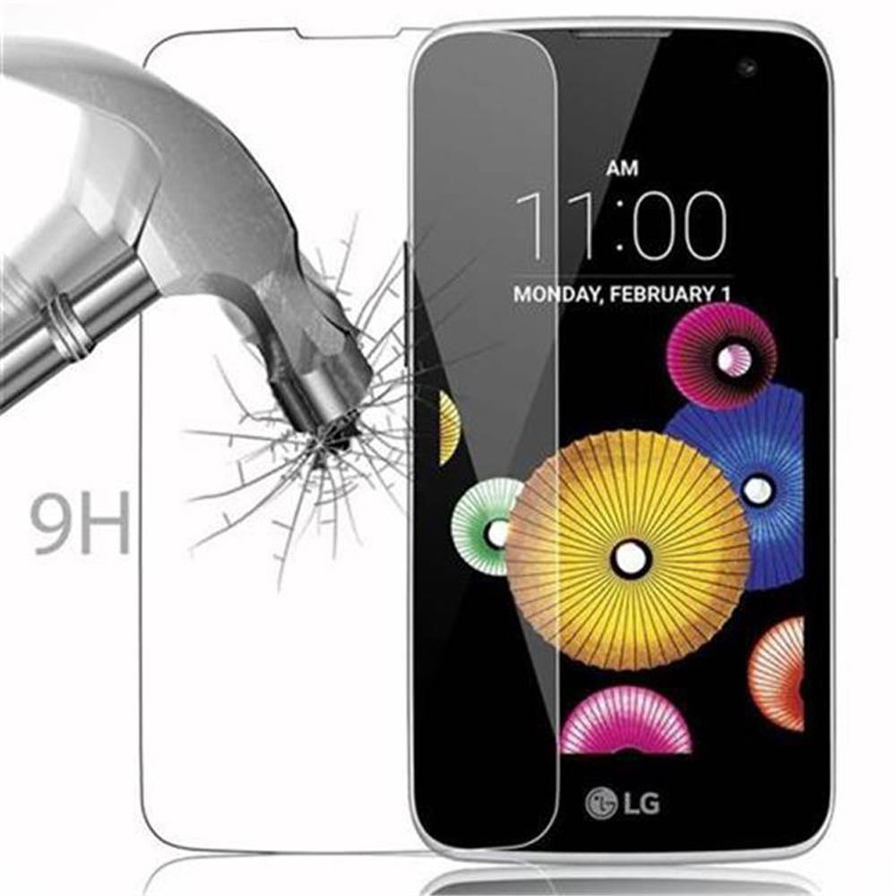 Cadorabo Panzer Folie für LG K4 2016 Schutzfolie in Transparent Gehärtetes Tempered Display-Schutzglas