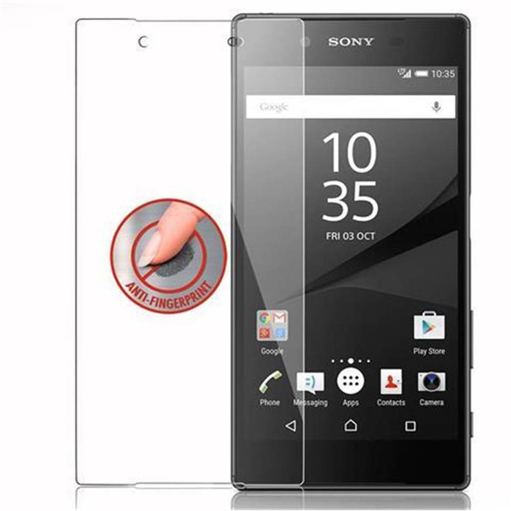Cadorabo Panzer Folie für Sony Xperia Z5 Schutzfolie in Transparent Gehärtetes Tempered Display-Schutzglas