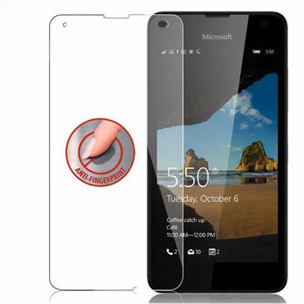 Cadorabo Panzer Folie für Nokia Lumia 550 Schutzfolie in Transparent Gehärtetes Tempered Display-Schutzglas