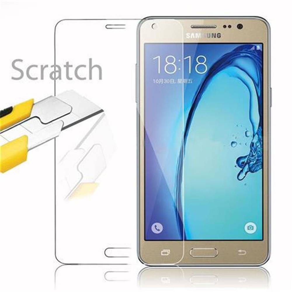 Cadorabo Panzer Folie für Samsung Galaxy On5 Schutzfolie in Transparent Gehärtetes Tempered Display-Schutzglas