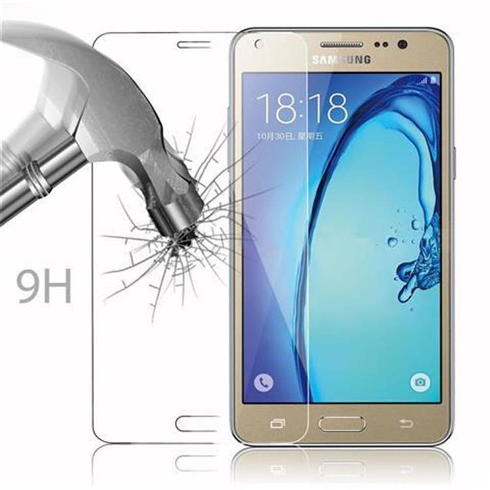 Cadorabo Panzer Folie für Samsung Galaxy On5 Schutzfolie in Transparent Gehärtetes Tempered Display-Schutzglas