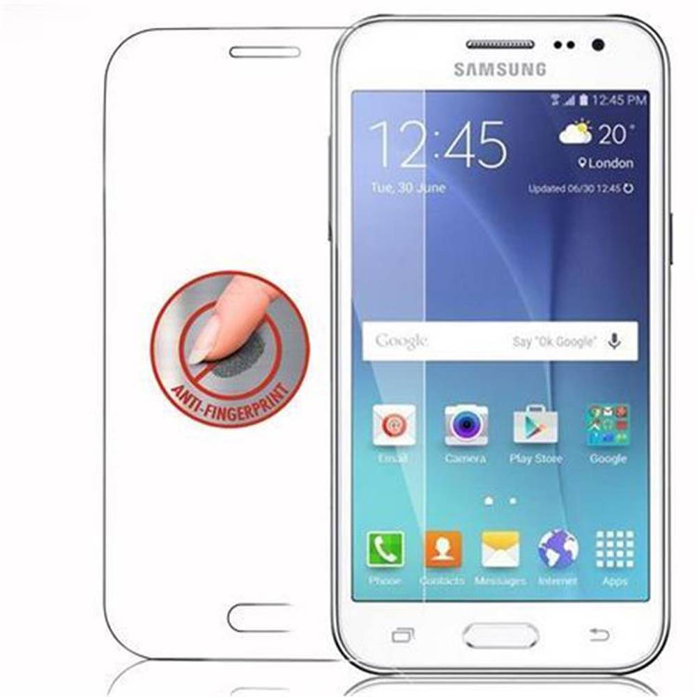 Cadorabo Panzer Folie für Samsung Galaxy J2 Schutzfolie in Transparent Gehärtetes Tempered Display-Schutzglas