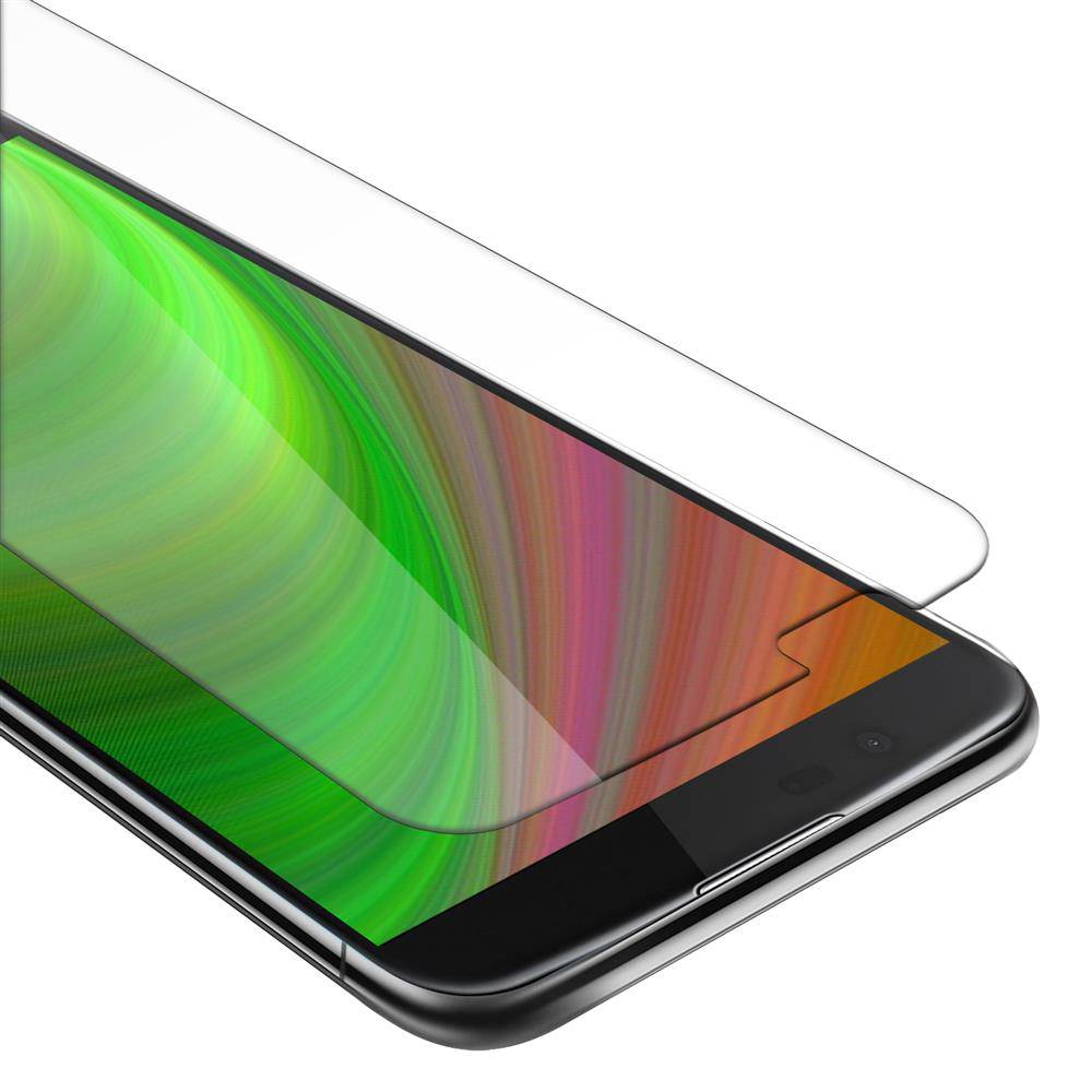 Cadorabo Panzer Folie für LG K10 2016 Schutzfolie in Transparent Gehärtetes Tempered Display-Schutzglas