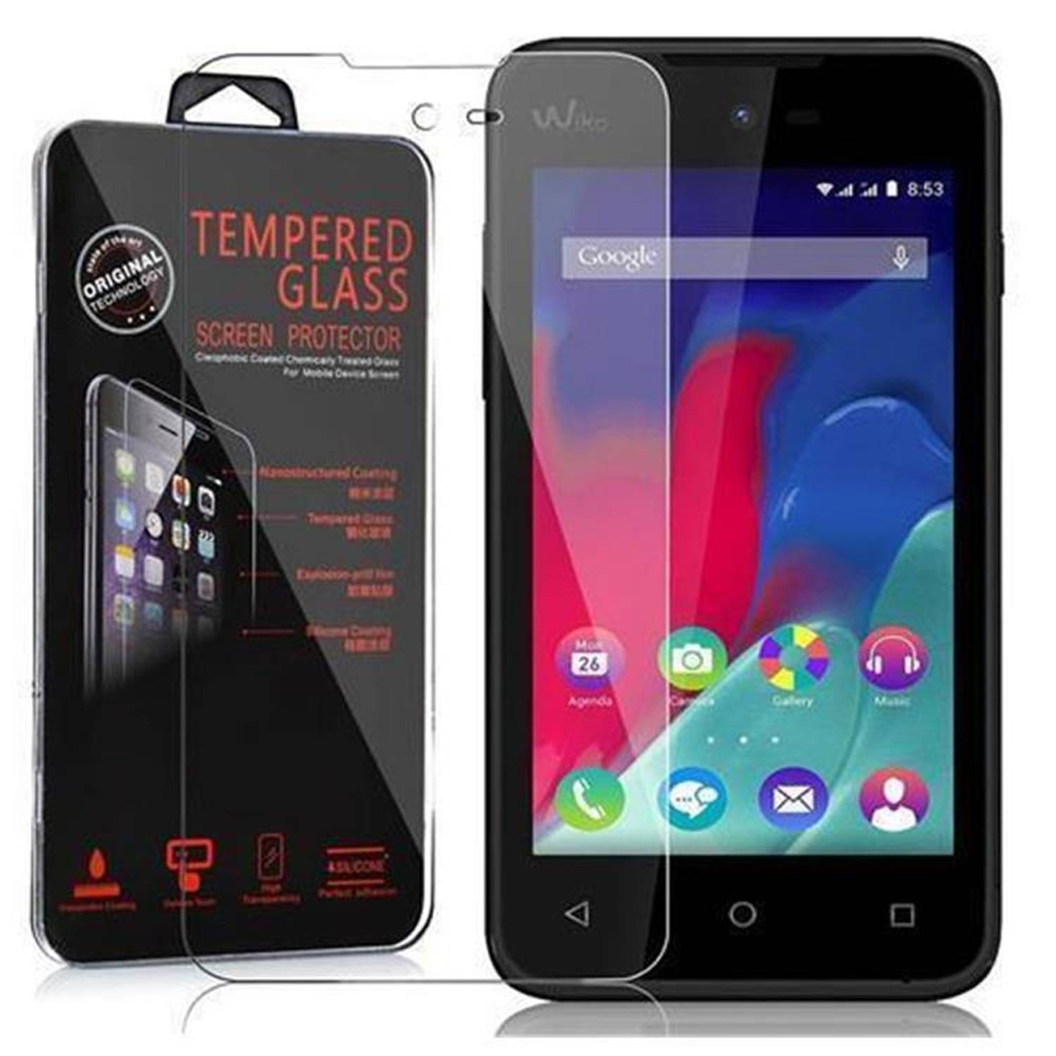 Cadorabo Panzer Folie für WIKO SUNSET 2 Schutzfolie in Transparent Gehärtetes Tempered Display-Schutzglas