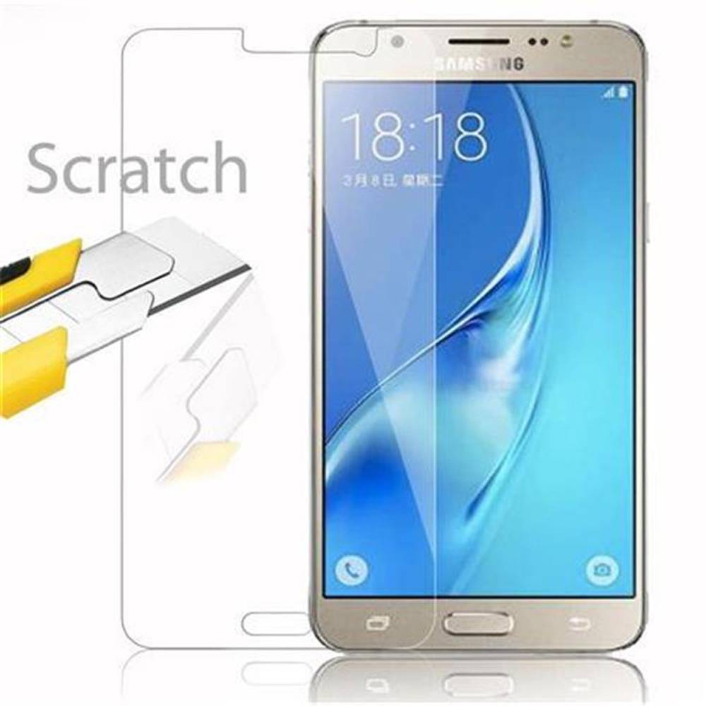 Cadorabo Panzer Folie für Samsung Galaxy J5 Schutzfolie in Transparent Gehärtetes Tempered Display-Schutzglas