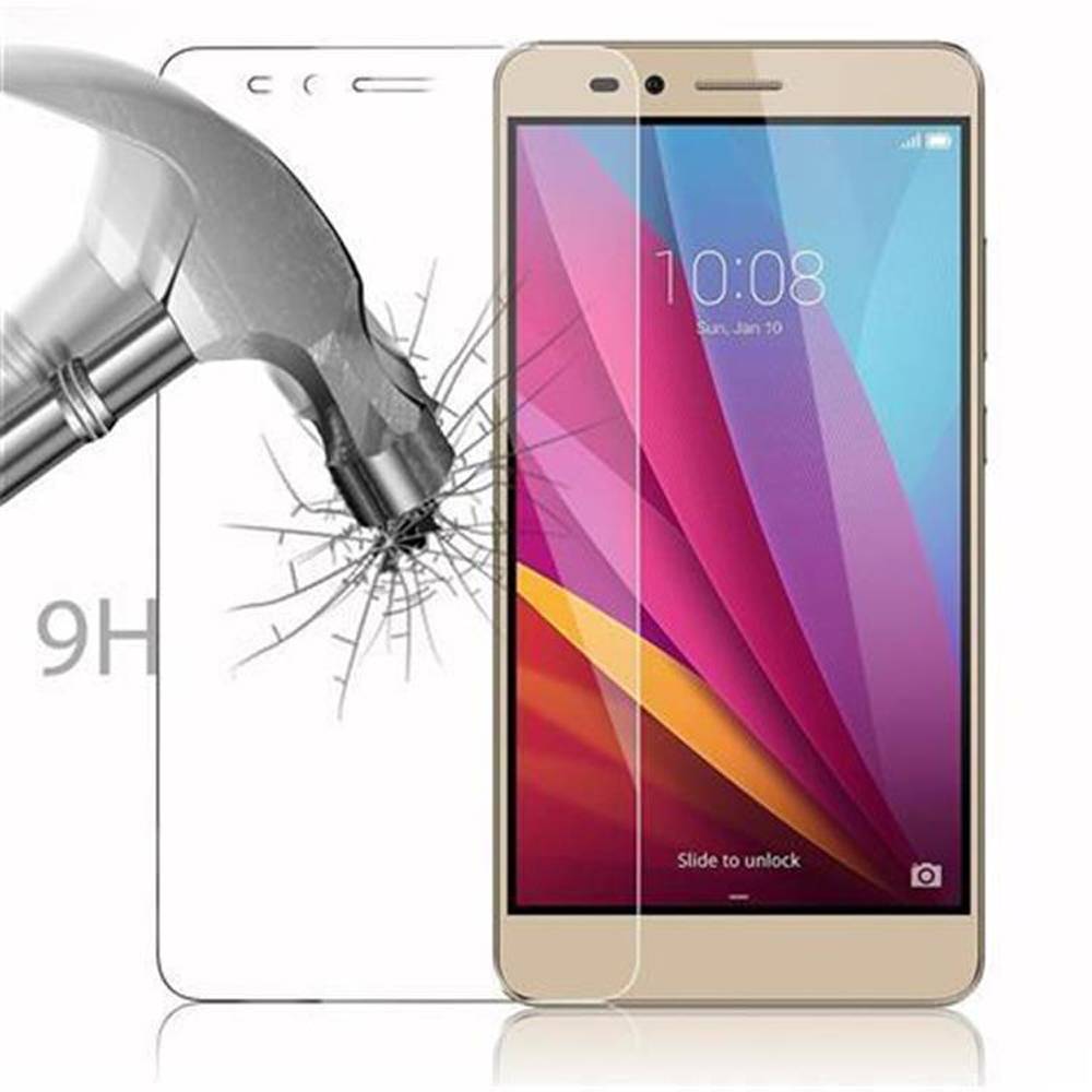 Cadorabo Panzer Folie für Honor 5X / Huawei GR5 Schutzfolie in Transparent Gehärtetes Tempered Display-Schutzglas