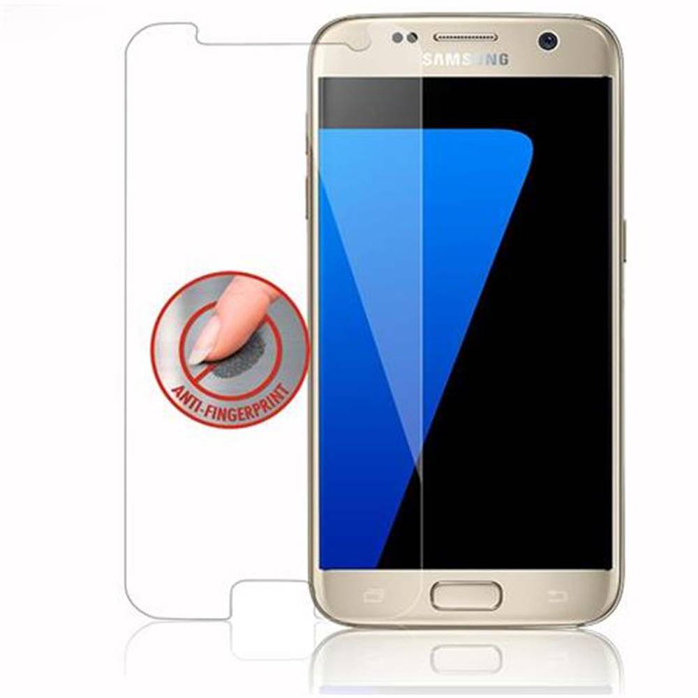 Cadorabo Panzer Folie für Samsung Galaxy S7 Schutzfolie in Transparent Gehärtetes Tempered Display-Schutzglas