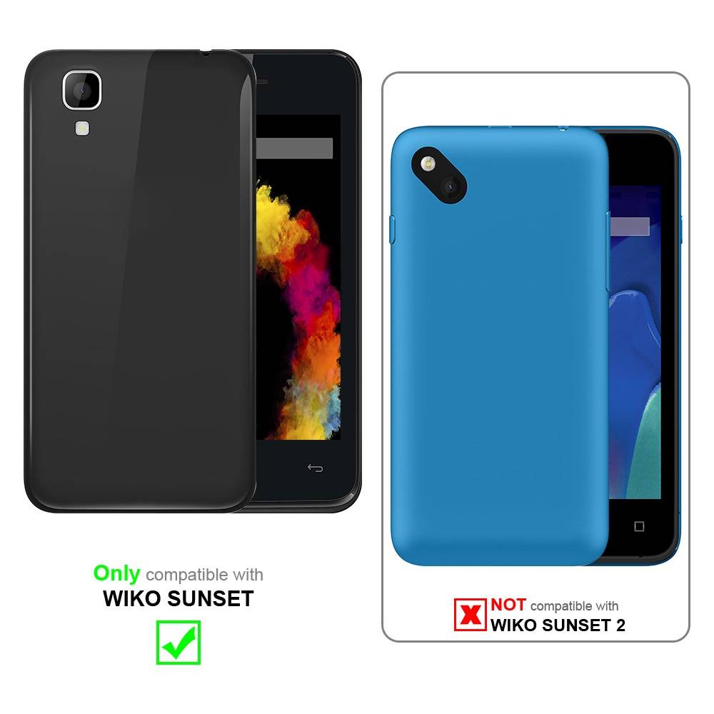 Cadorabo Panzer Folie für WIKO SUNSET Schutzfolie in Transparent Gehärtetes Tempered Display-Schutzglas