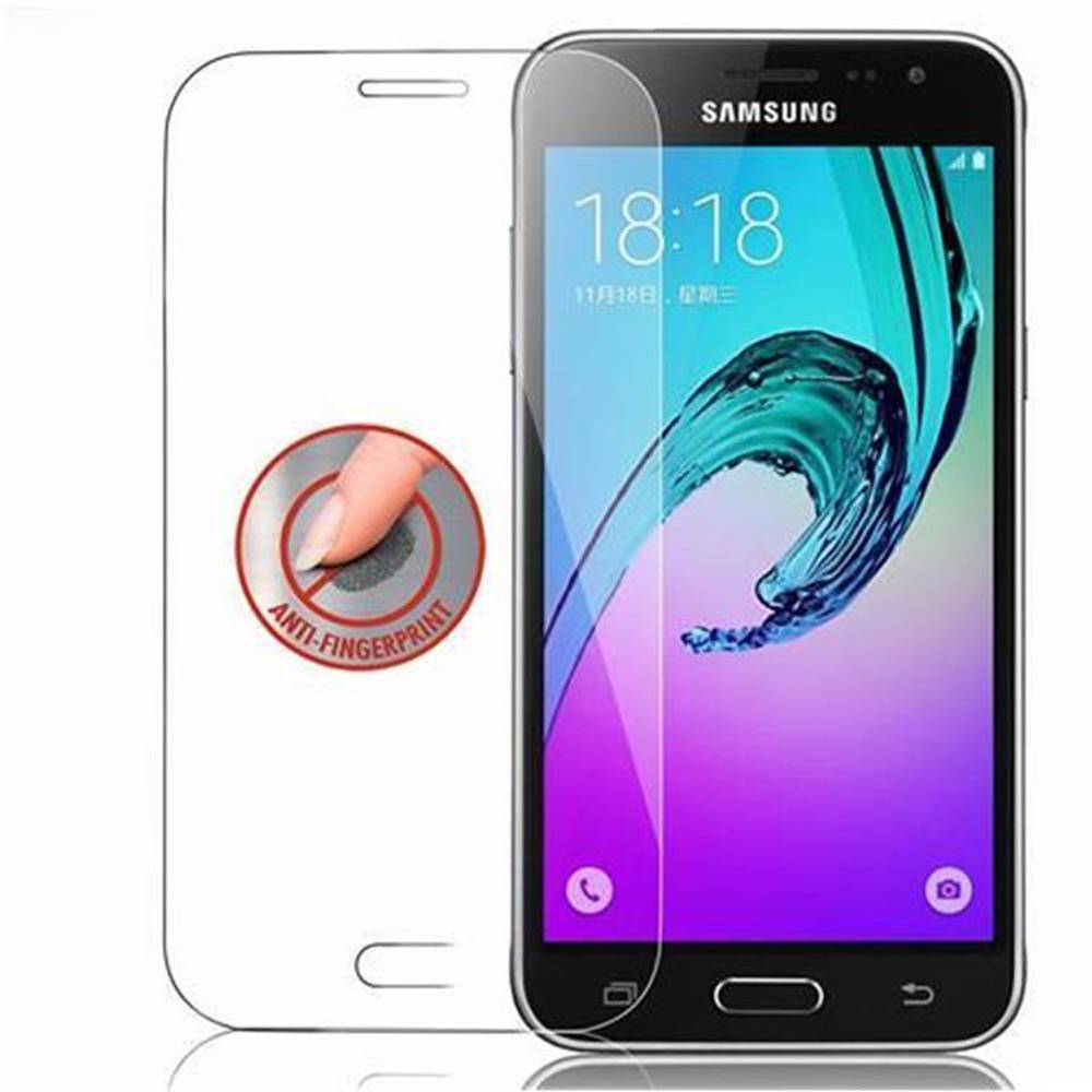 Cadorabo Panzer Folie für Samsung Galaxy J3 Schutzfolie in Transparent Gehärtetes Tempered Display-Schutzglas