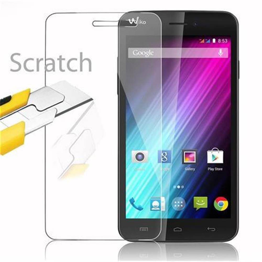 Cadorabo Panzer Folie für WIKO LENNY Schutzfolie in Transparent Gehärtetes Tempered Display-Schutzglas
