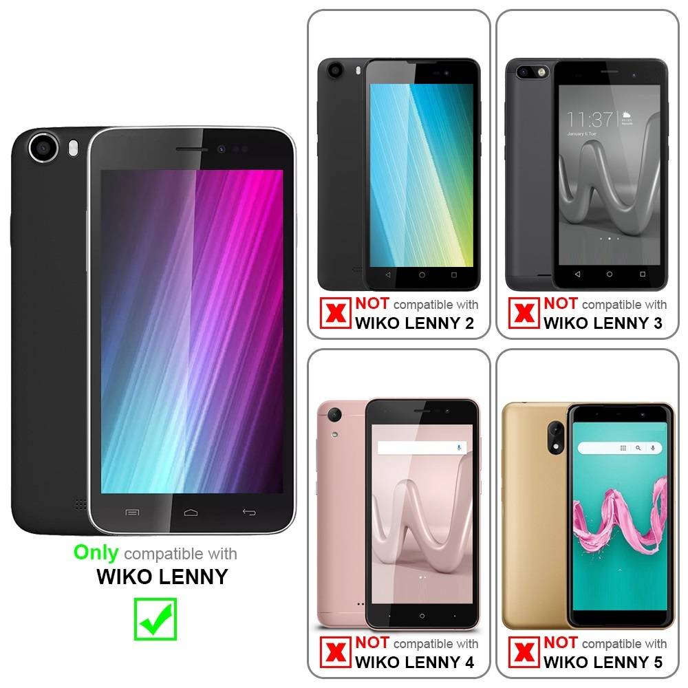 Cadorabo Panzer Folie für WIKO LENNY Schutzfolie in Transparent Gehärtetes Tempered Display-Schutzglas