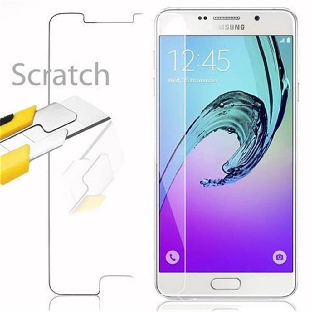 Cadorabo Panzer Folie für Samsung Galaxy A7 2016 Schutzfolie in Transparent Gehärtetes Tempered Display-Schutzglas