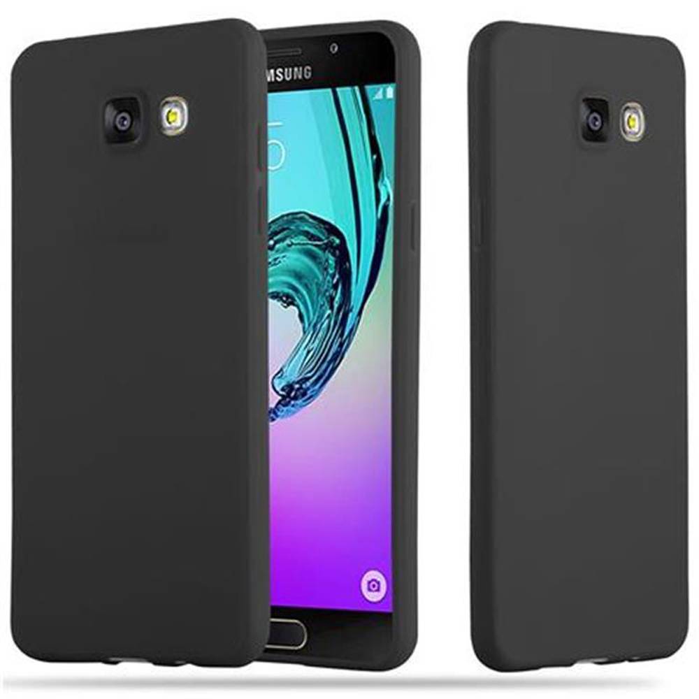 Cadorabo Hülle für Samsung Galaxy A5 2016 Schutzhülle in Schwarz Handyhülle TPU Silikon Etui Case Cover