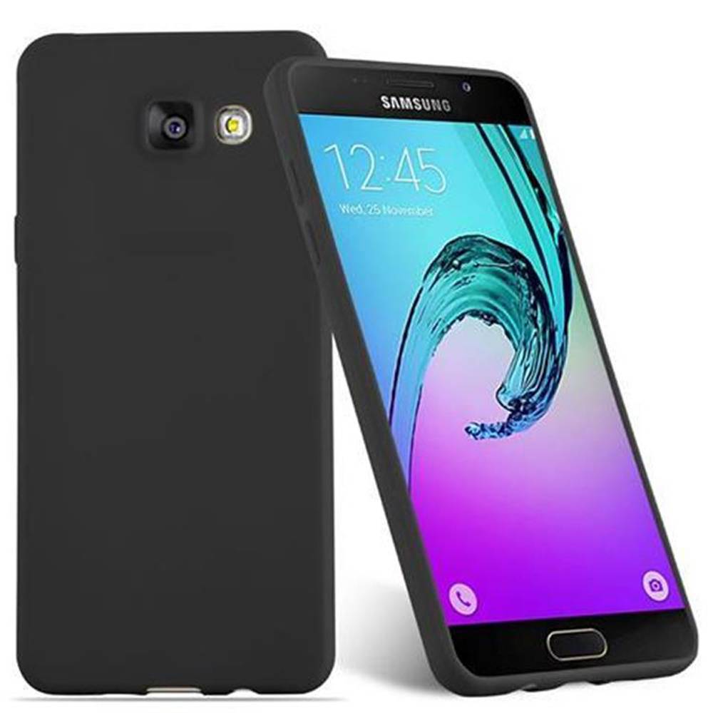 Cadorabo Hülle für Samsung Galaxy A5 2016 Schutzhülle in Schwarz Handyhülle TPU Silikon Etui Case Cover