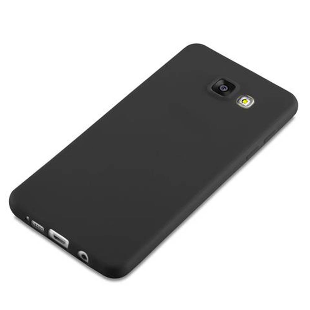 Cadorabo Hülle für Samsung Galaxy A5 2016 Schutzhülle in Schwarz Handyhülle TPU Silikon Etui Case Cover