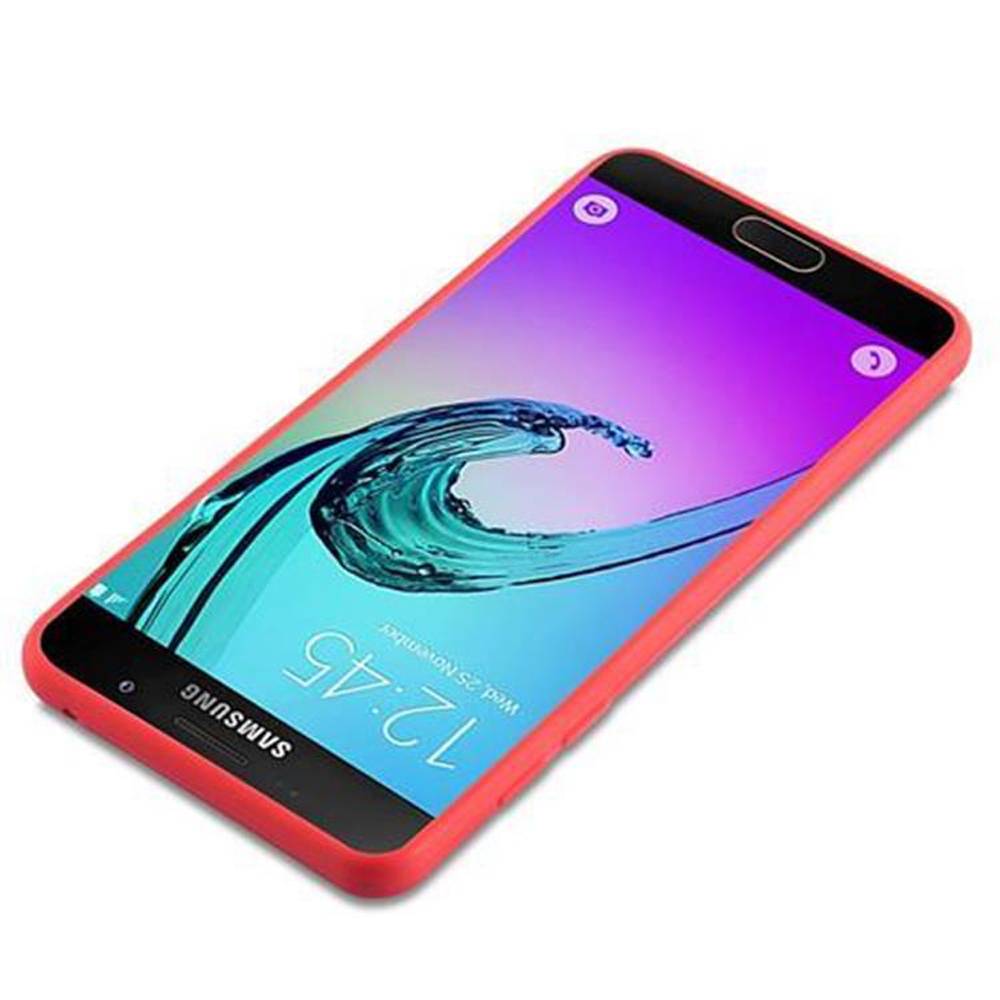 Cadorabo Hülle für Samsung Galaxy A5 2016 Schutzhülle in Rot Handyhülle TPU Silikon Etui Case Cover