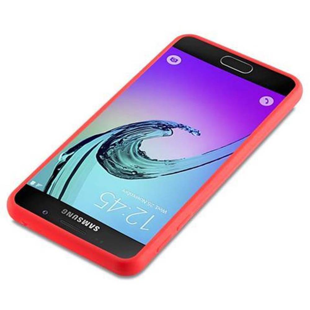 Cadorabo Hülle für Samsung Galaxy A3 2016 Schutzhülle in Rot Handyhülle TPU Silikon Etui Case Cover
