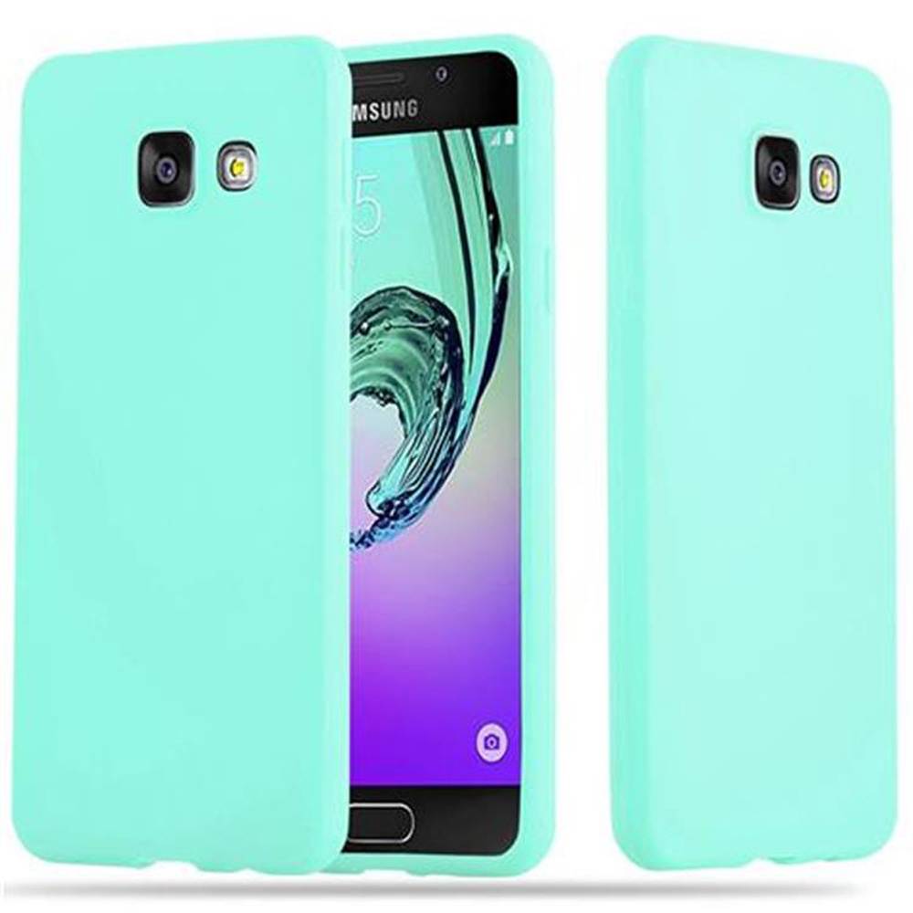 Cadorabo Hülle für Samsung Galaxy A3 2016 Schutzhülle in Blau Handyhülle TPU Silikon Etui Case Cover