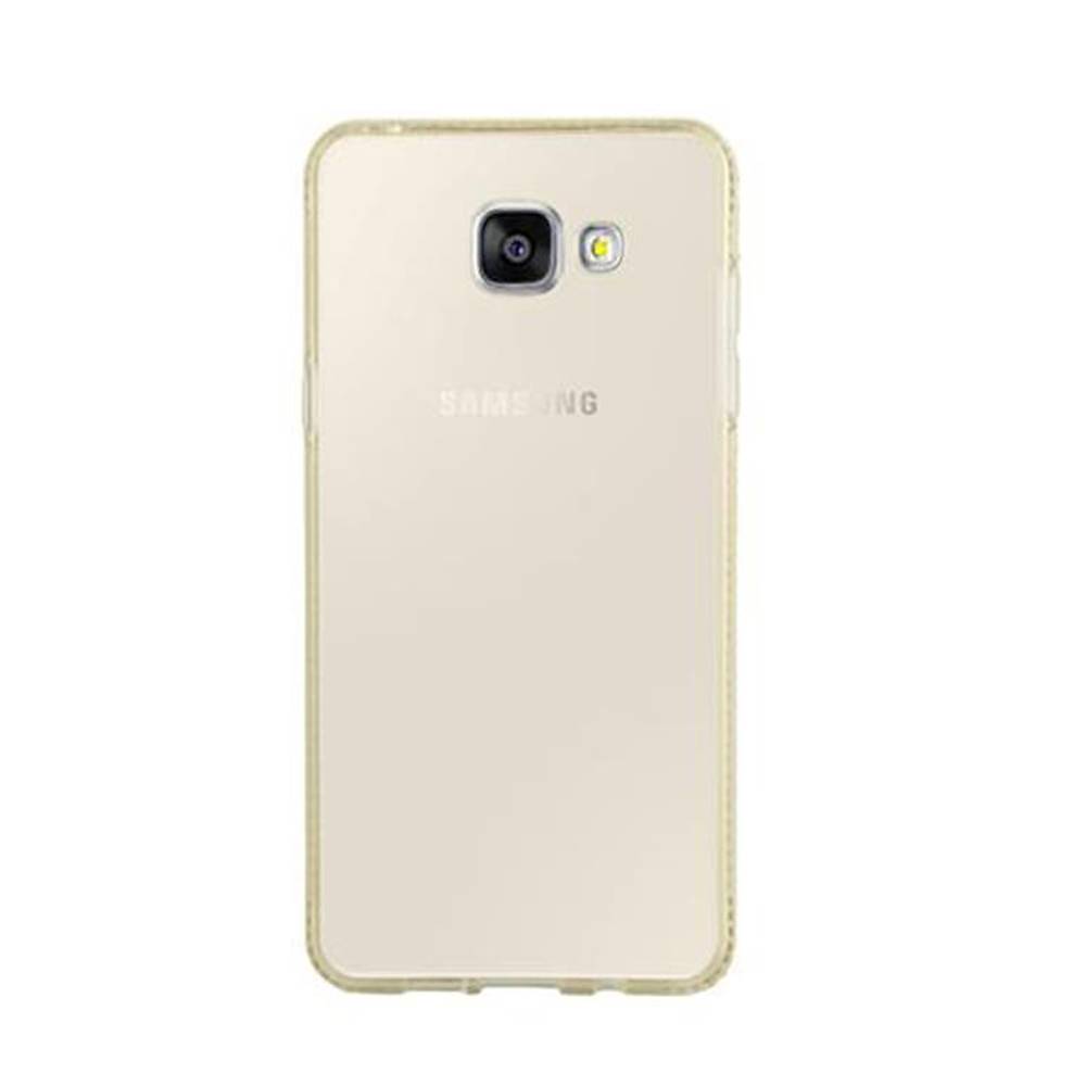 Cadorabo Hülle für Samsung Galaxy A5 2016 Schutz Hülle in Gelb Case Cover TPU Silikon Strass Handyhülle Etui