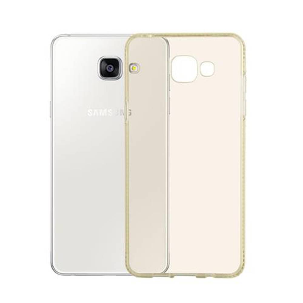 Cadorabo Hülle für Samsung Galaxy A5 2016 Schutz Hülle in Gelb Case Cover TPU Silikon Strass Handyhülle Etui