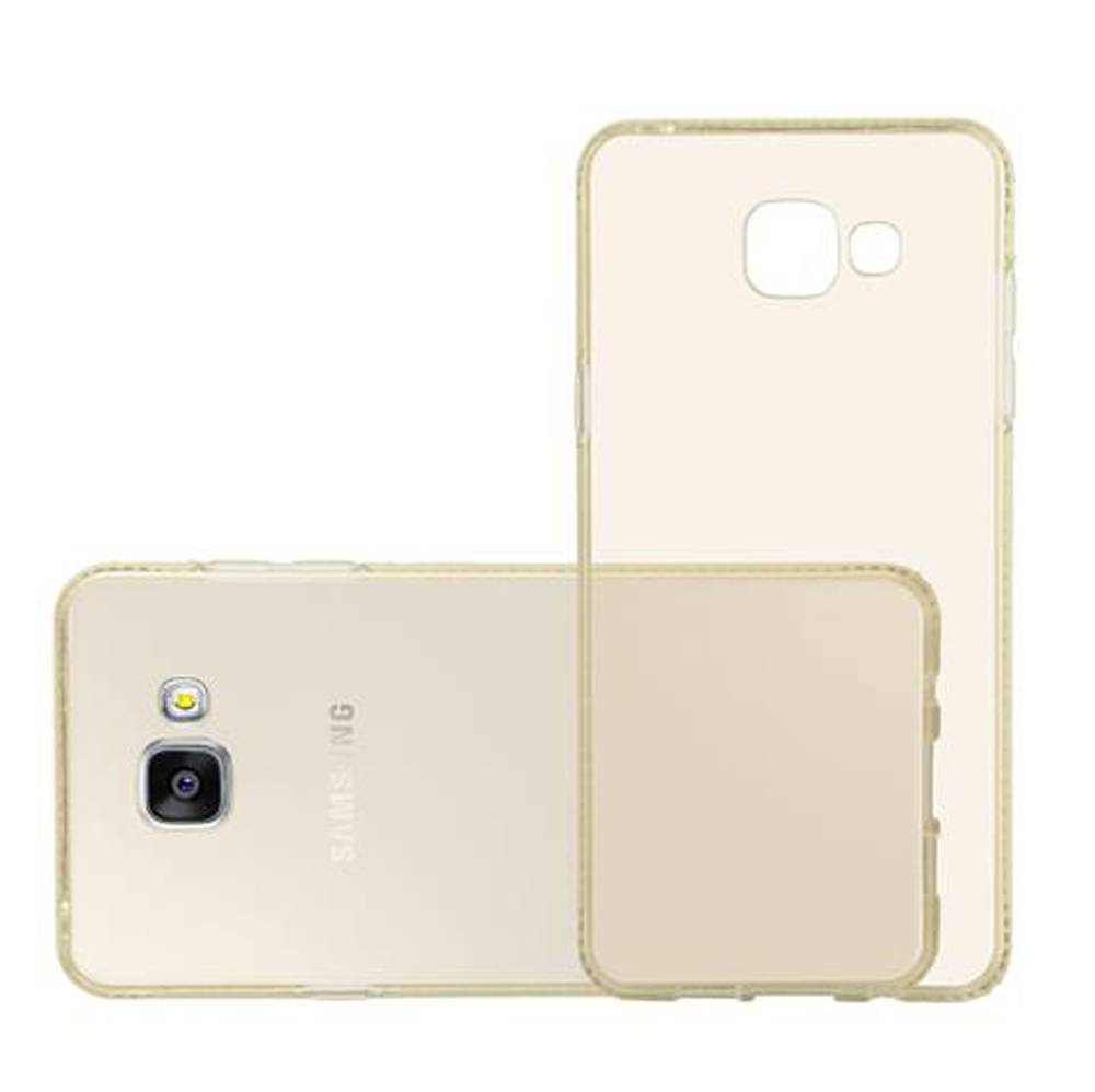 Cadorabo Hülle für Samsung Galaxy A5 2016 Schutz Hülle in Gelb Case Cover TPU Silikon Strass Handyhülle Etui