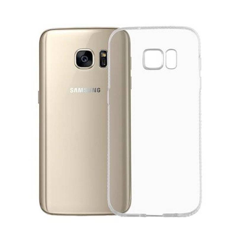 Cadorabo Hülle für Samsung Galaxy S7 - TRANSPARENT WEIß – aus TPU Silikon im Strass Design