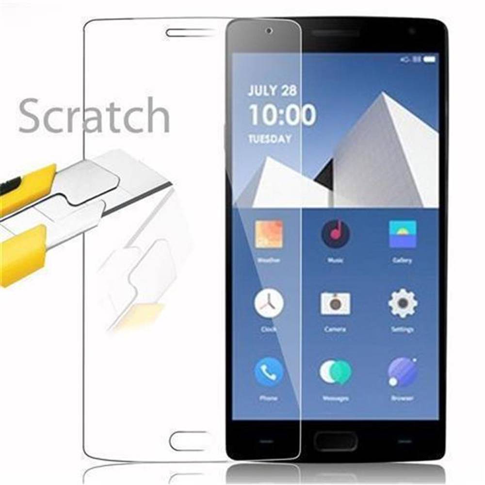 Cadorabo Panzer Folie für OnePlus TWO Schutzfolie in Transparent Gehärtetes Tempered Display-Schutzglas