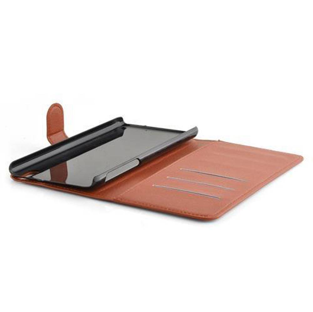 Cadorabo Hülle für HTC Desire 816 Schutz Hülle in Braun Handyhülle Etui Case Cover Magnetverschluss