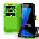 Cadorabo Hülle für Samsung Galaxy S7 EDGE Schutz Hülle in Grün Handyhülle Etui Case Cover Magnetverschluss