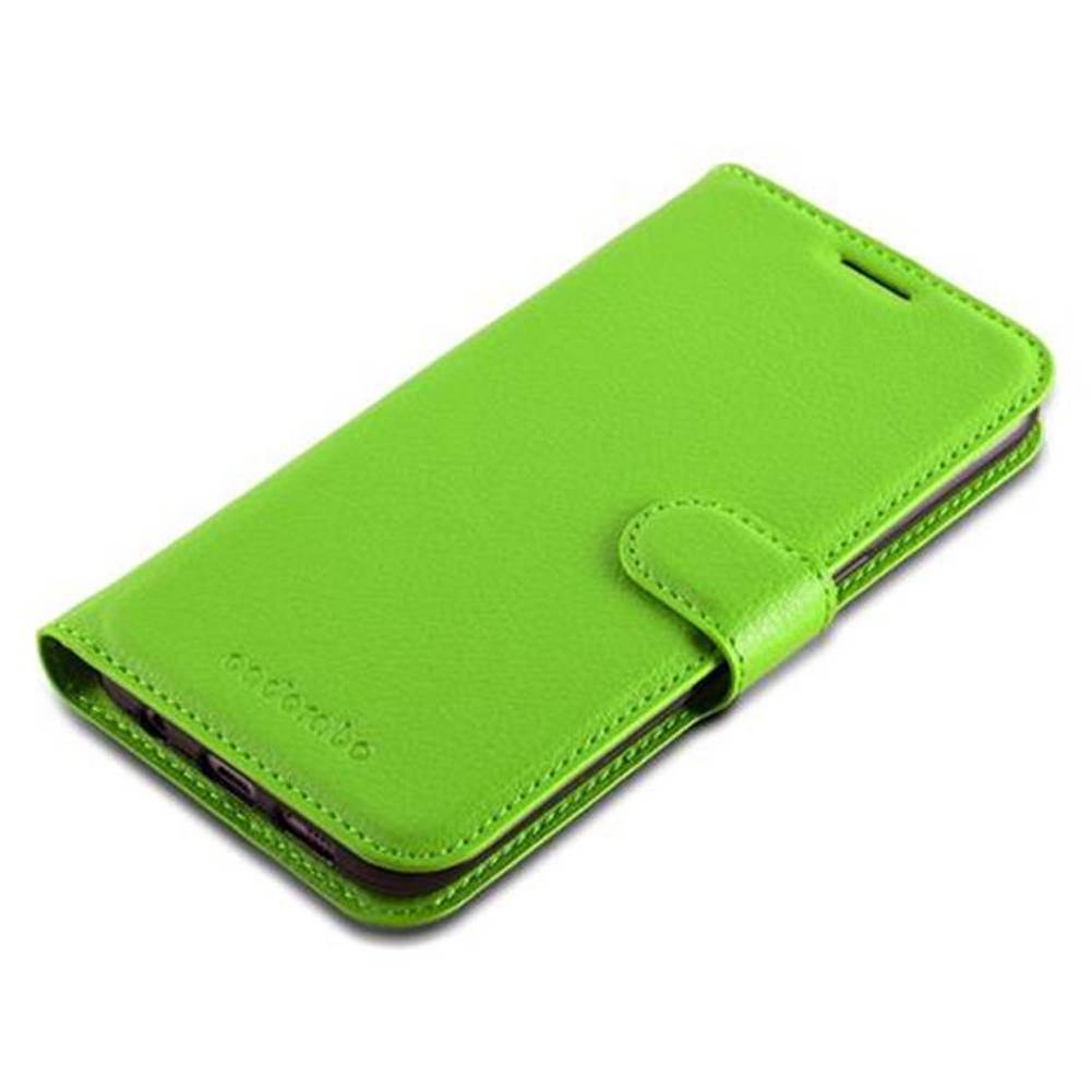 Cadorabo Hülle für Samsung Galaxy S7 EDGE Schutz Hülle in Grün Handyhülle Etui Case Cover Magnetverschluss