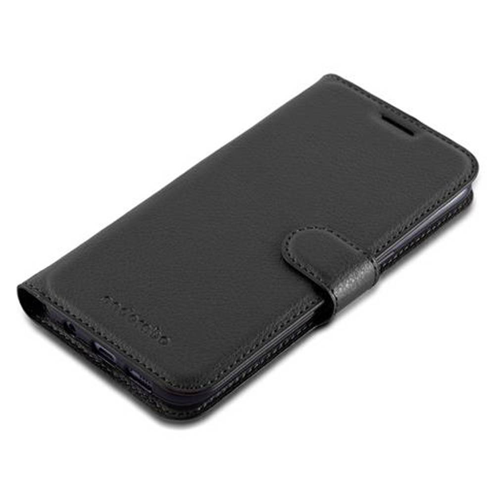 Cadorabo Hülle für Samsung Galaxy S7 EDGE Schutz Hülle in Schwarz Handyhülle Etui Case Cover Magnetverschluss