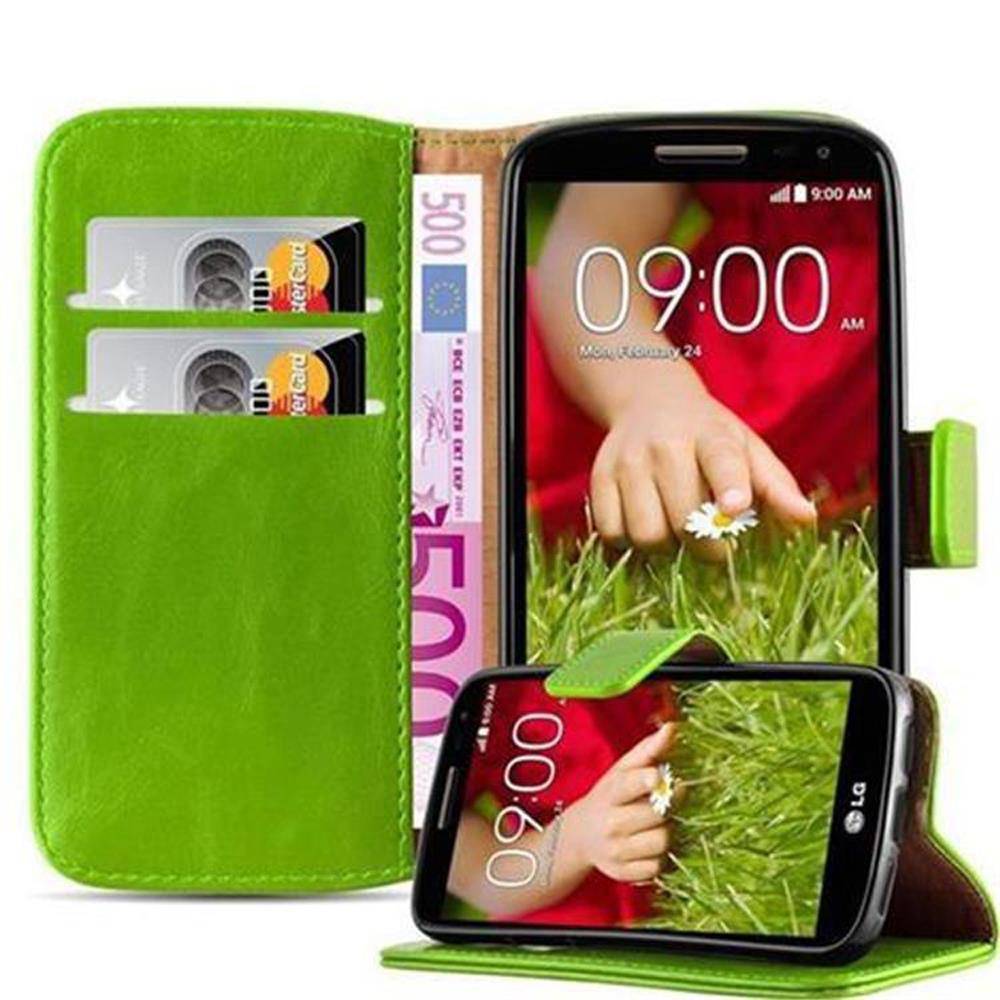 Cadorabo Hülle für LG G2 MINI Schutzhülle in Grün Handyhülle Book Tasche Case Etui Luxury
