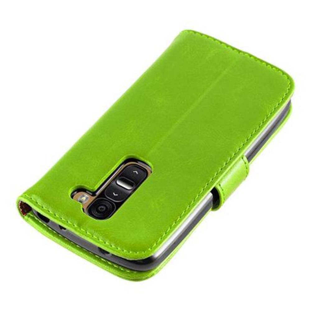 Cadorabo Hülle für LG G2 MINI Schutzhülle in Grün Handyhülle Book Tasche Case Etui Luxury