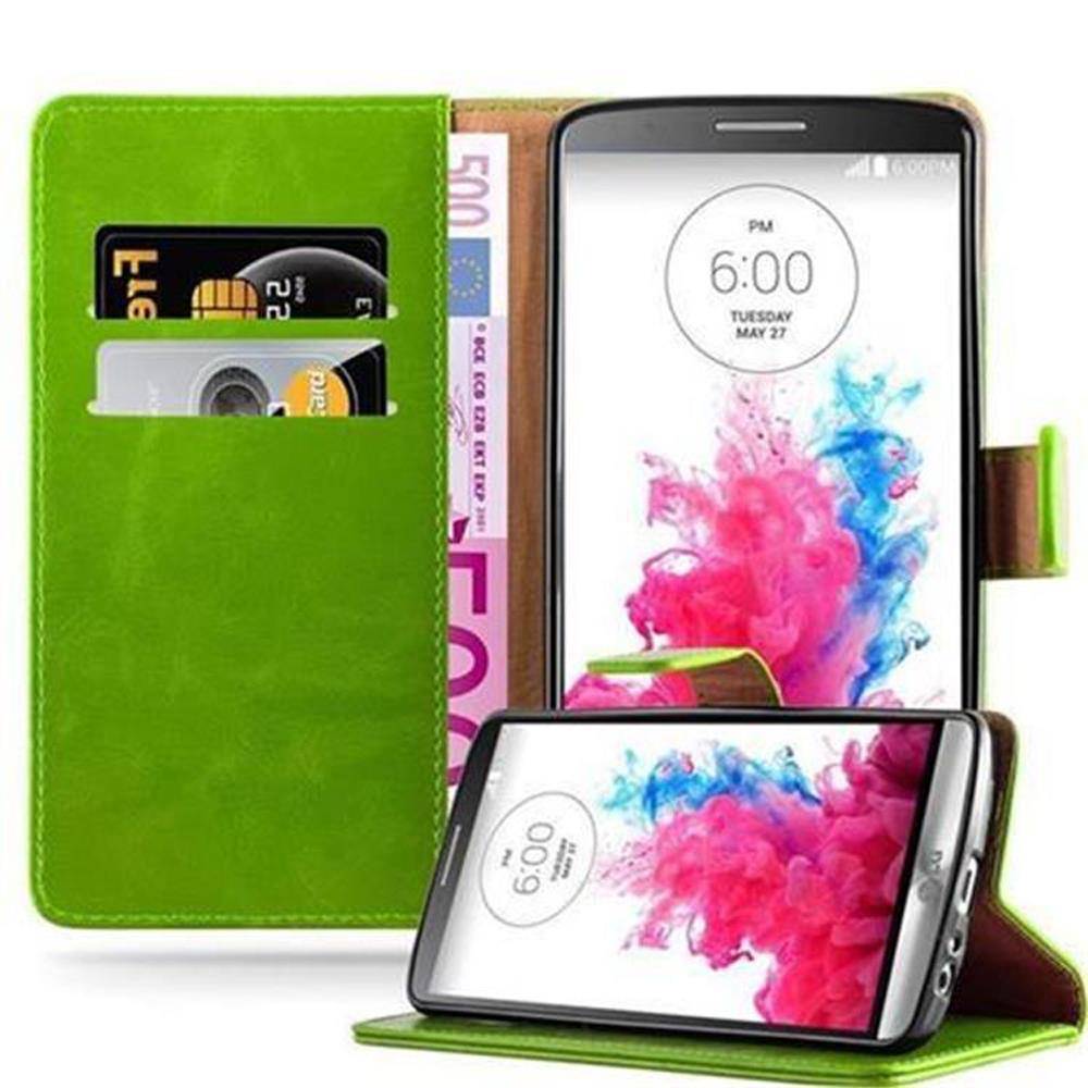 Cadorabo Hülle für LG G3 Schutzhülle in Grün Handyhülle Book Tasche Case Etui Luxury