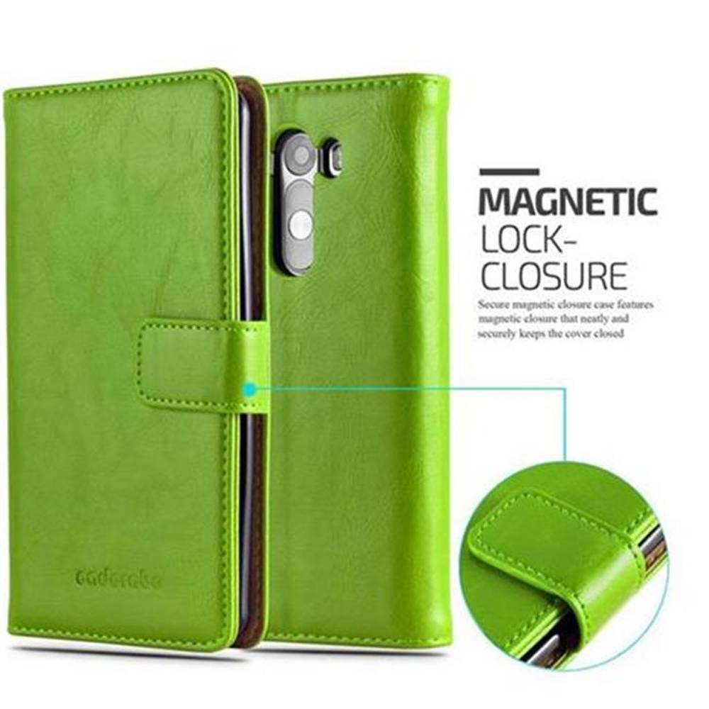Cadorabo Hülle für LG G3 Schutzhülle in Grün Handyhülle Book Tasche Case Etui Luxury