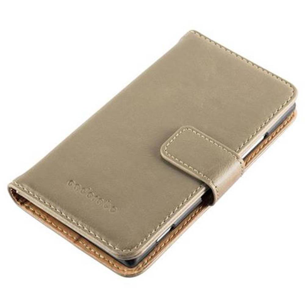 Cadorabo Hülle für Nokia Lumia 925 Schutzhülle in Braun Handyhülle Book Tasche Case Etui Luxury
