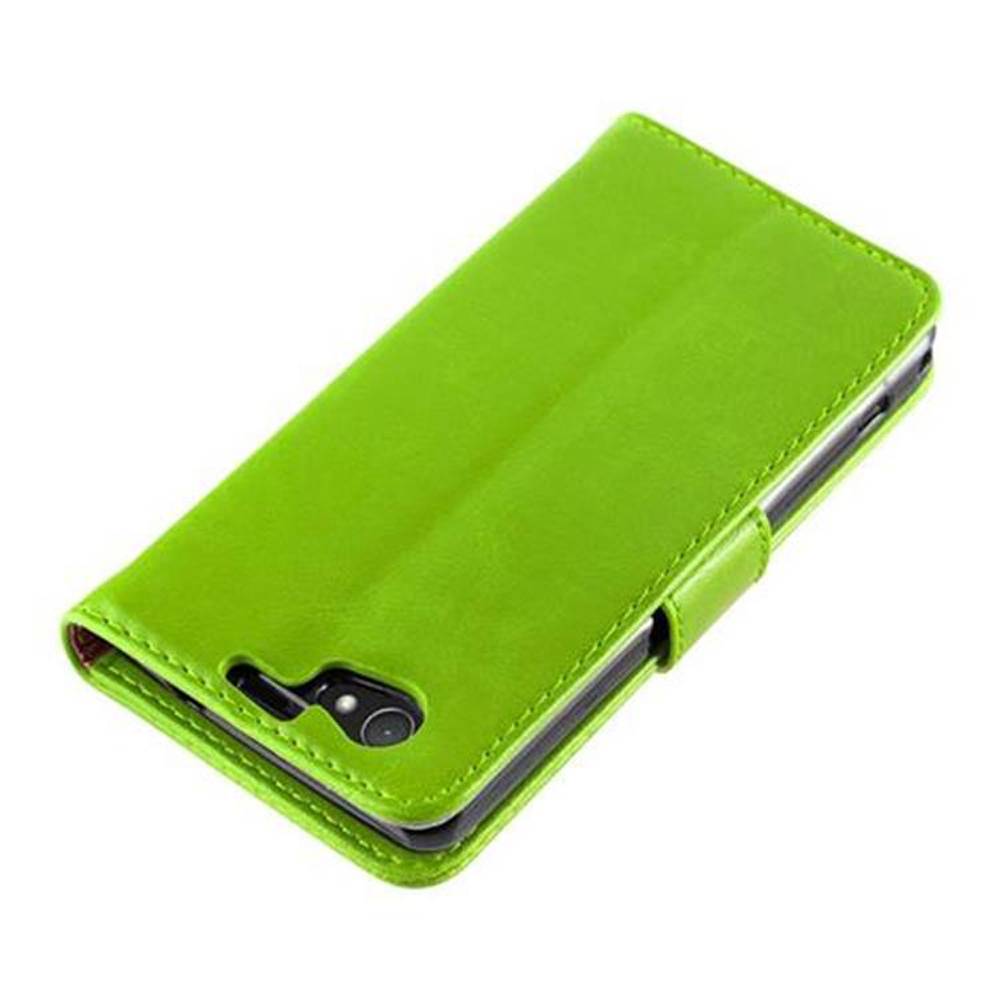 Cadorabo Hülle für Sony Xperia Z1 COMPACT Schutzhülle in Grün Handyhülle Book Tasche Case Etui Luxury