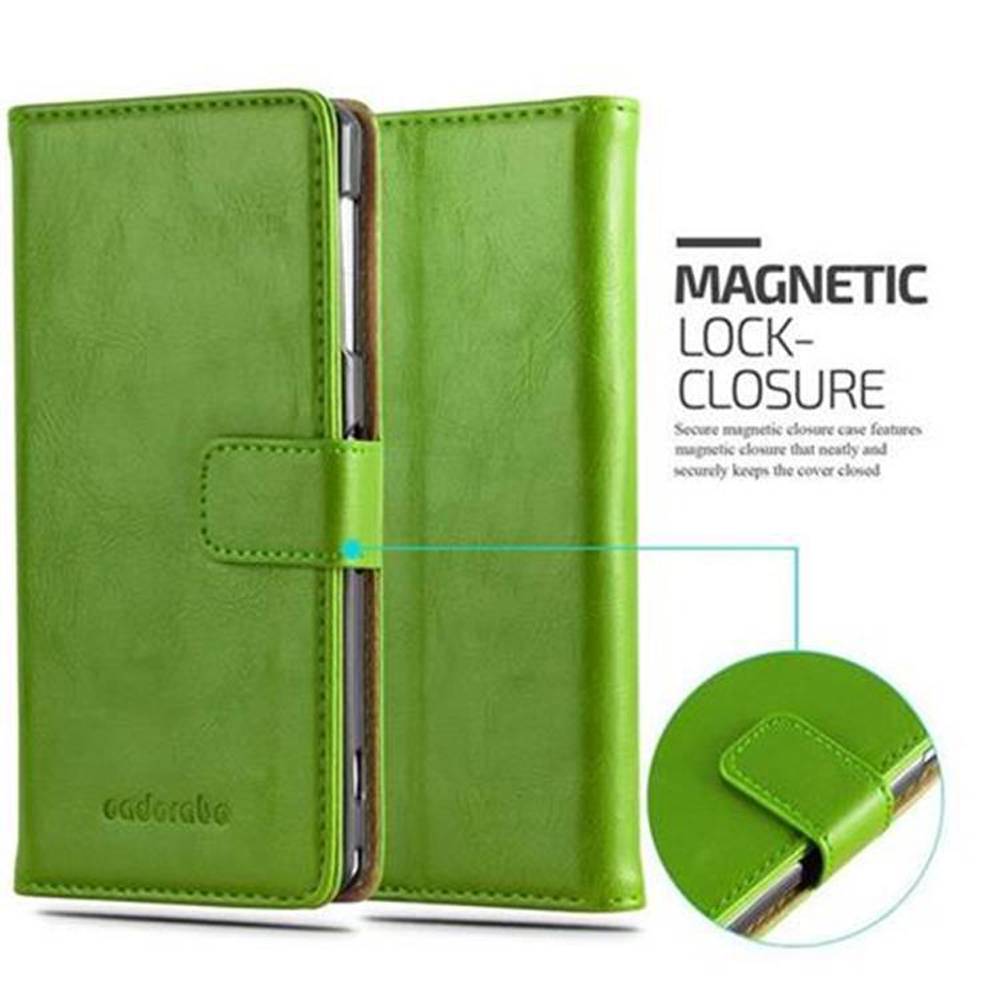 Cadorabo Hülle für Sony Xperia Z1 Schutzhülle in Grün Handyhülle Book Tasche Case Etui Luxury