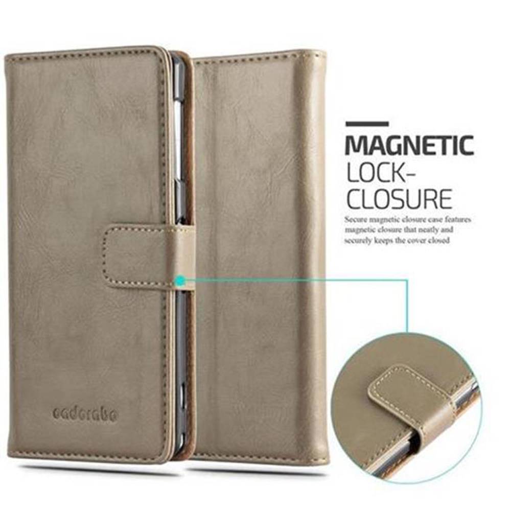 Cadorabo Hülle für Sony Xperia Z1 Schutzhülle in Braun Handyhülle Book Tasche Case Etui Luxury