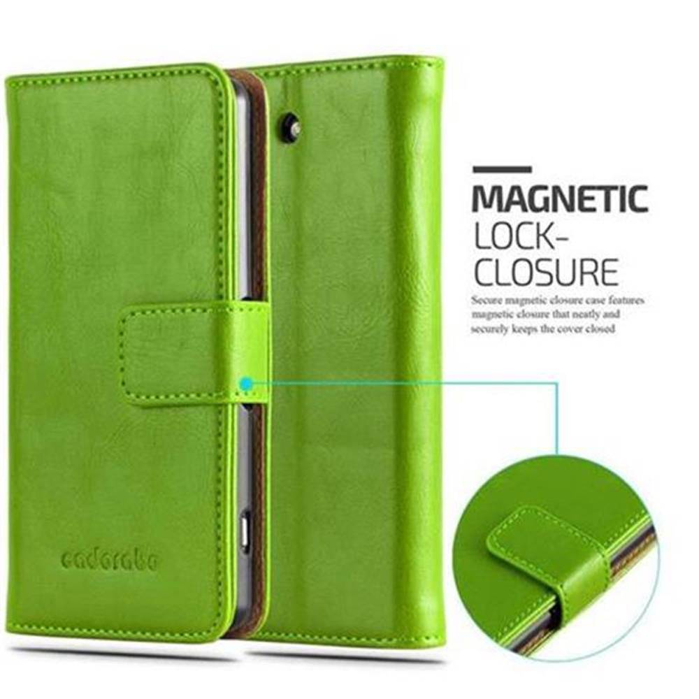 Cadorabo Hülle für Sony Xperia Z3 COMPACT Schutzhülle in Grün Handyhülle Book Tasche Case Etui Luxury
