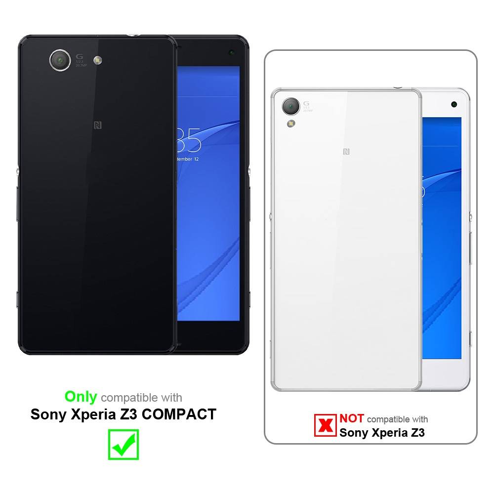 Cadorabo Hülle für Sony Xperia Z3 COMPACT Schutzhülle in Grün Handyhülle Book Tasche Case Etui Luxury
