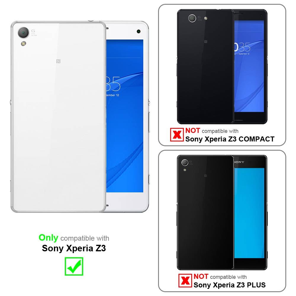 Cadorabo Hülle für Sony Xperia Z3 Schutzhülle in Braun Handyhülle Book Tasche Case Etui Luxury