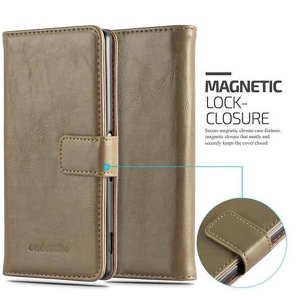 Cadorabo Hülle für Sony Xperia Z3 Schutzhülle in Braun Handyhülle Book Tasche Case Etui Luxury