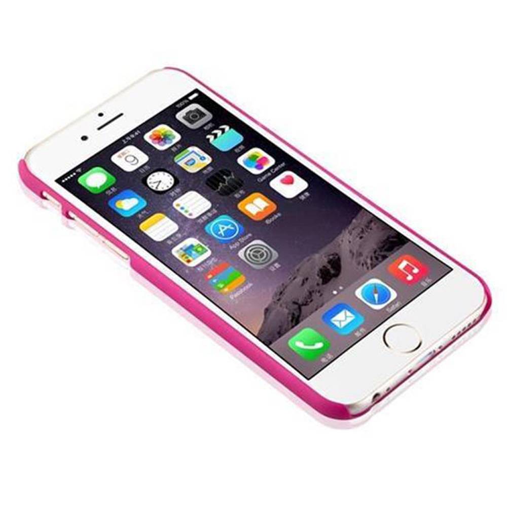 Cadorabo Hülle für Apple iPhone 6 / 6S Schutz Hülle in Rosa Hard Case Schutzhülle Blumen Etui Handyhülle