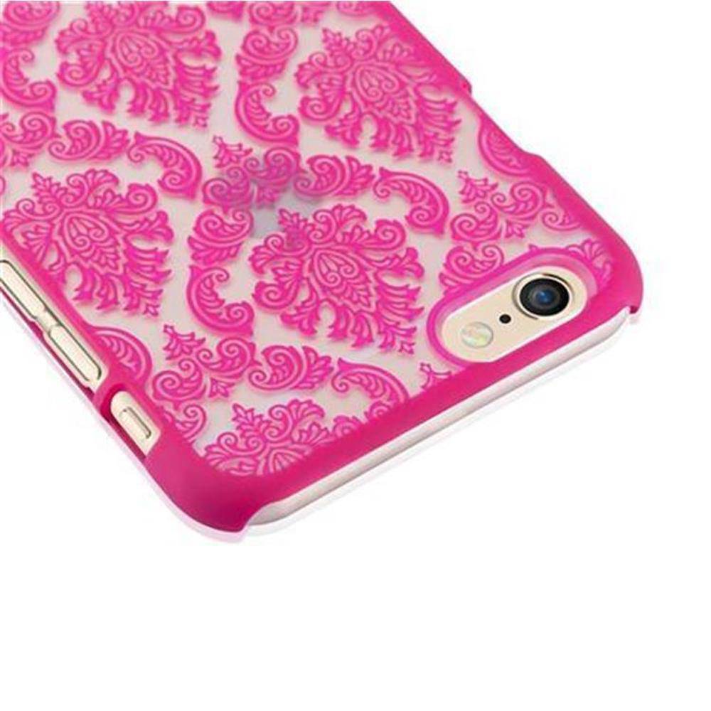 Cadorabo Hülle für Apple iPhone 6 / 6S Schutz Hülle in Rosa Hard Case Schutzhülle Blumen Etui Handyhülle