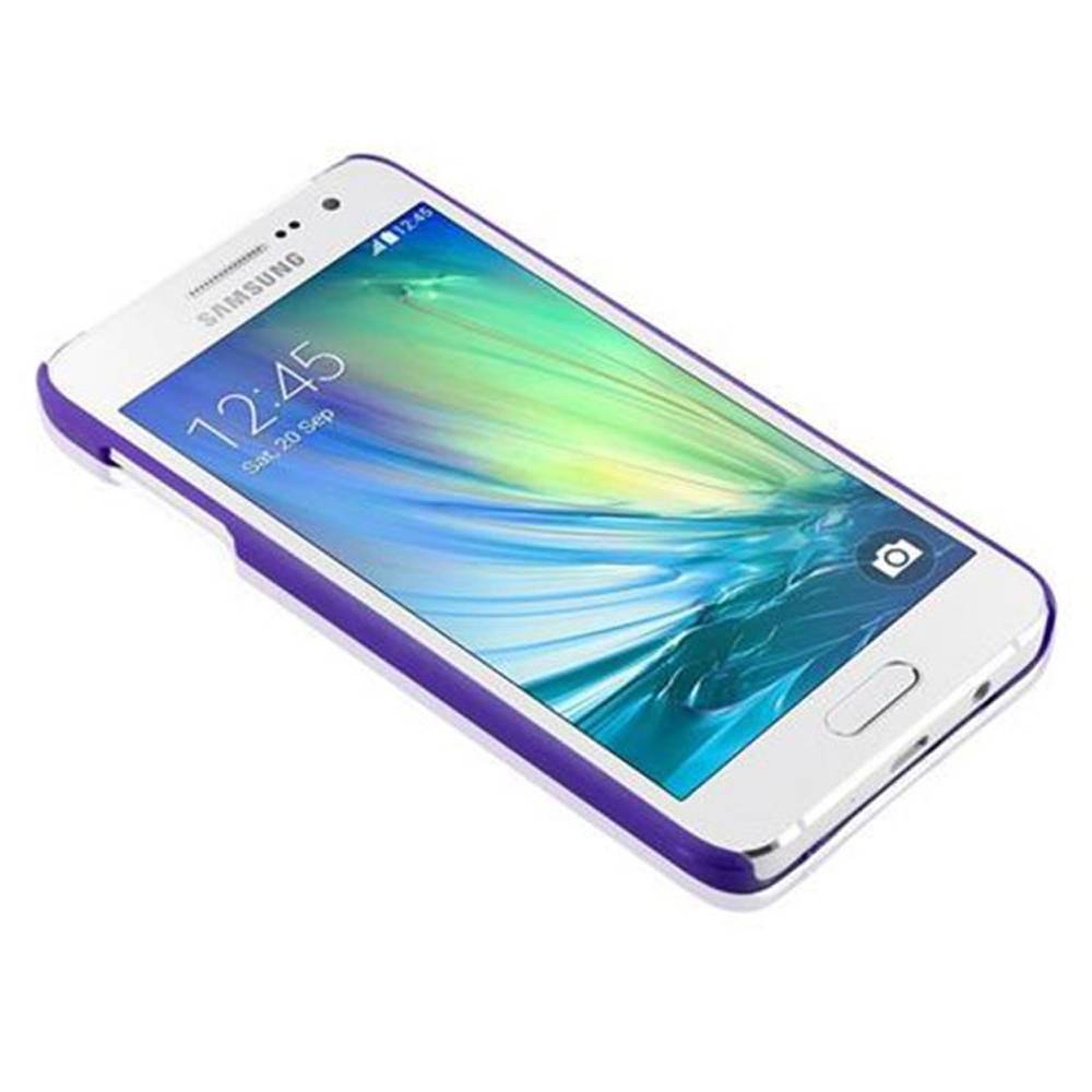 Cadorabo Hülle für Samsung Galaxy A3 2015 Schutz Hülle in Lila Hard Case Schutzhülle Blumen Etui Handyhülle
